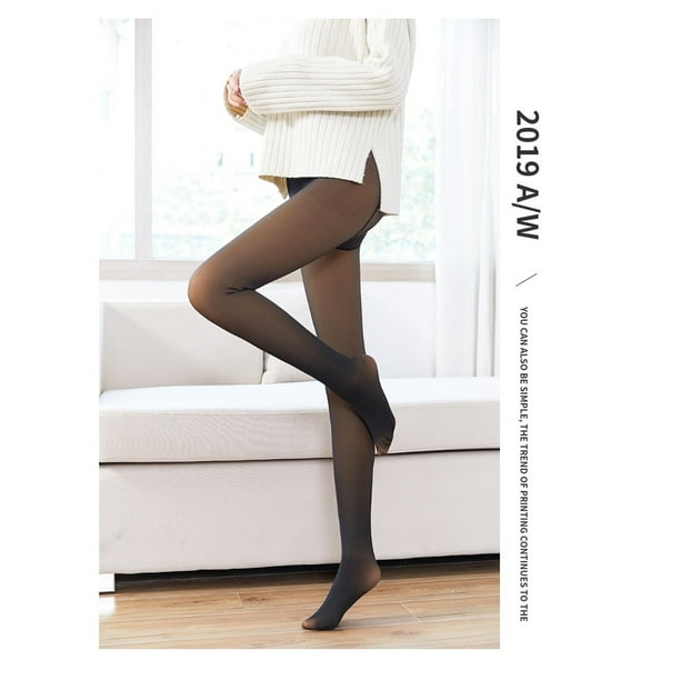 Winter Warm Flawless Legs Fake Translucent Warm Fleece Pantyhose Tights Stocking